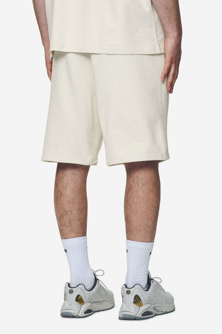 Pegador Logo Heavy Sweat Shorts Washed Salty Cream Black Gum