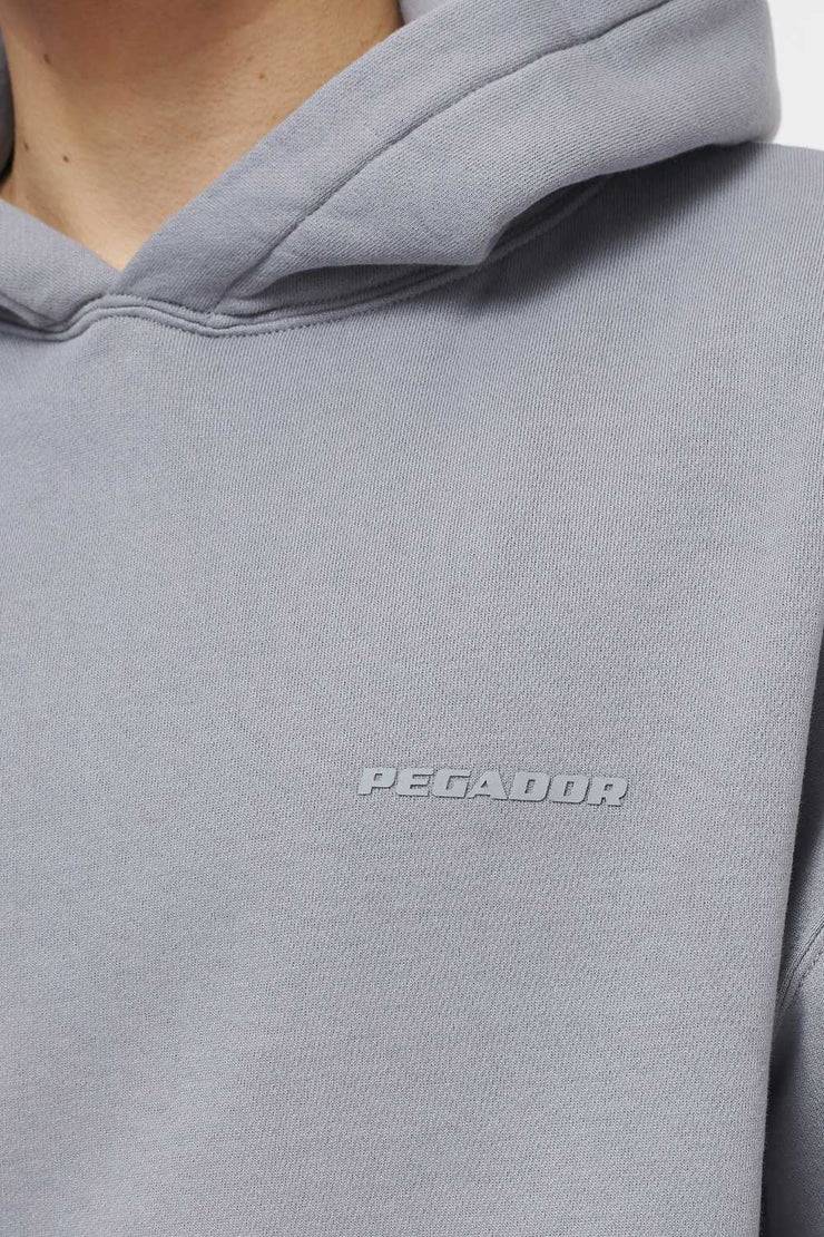 Pegador Logo Oversized Hoodie Vintage Washed Dusk Grey Gum