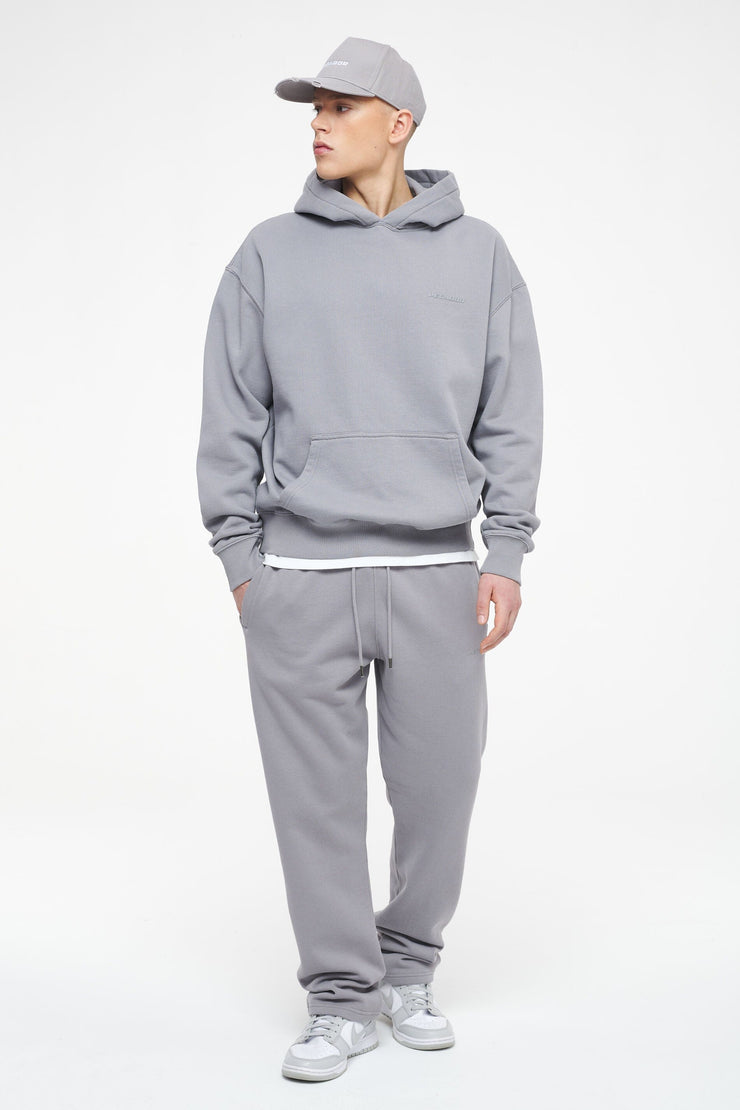 Pegador Logo Oversized Hoodie Vintage Washed Dusk Grey Gum