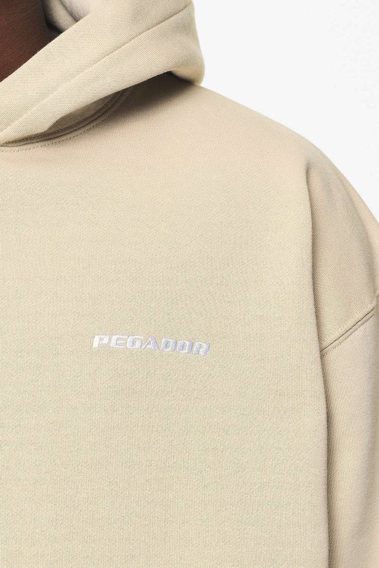 Pegador Logo Oversized Hoodie Vintage Washed Kingdom Beige