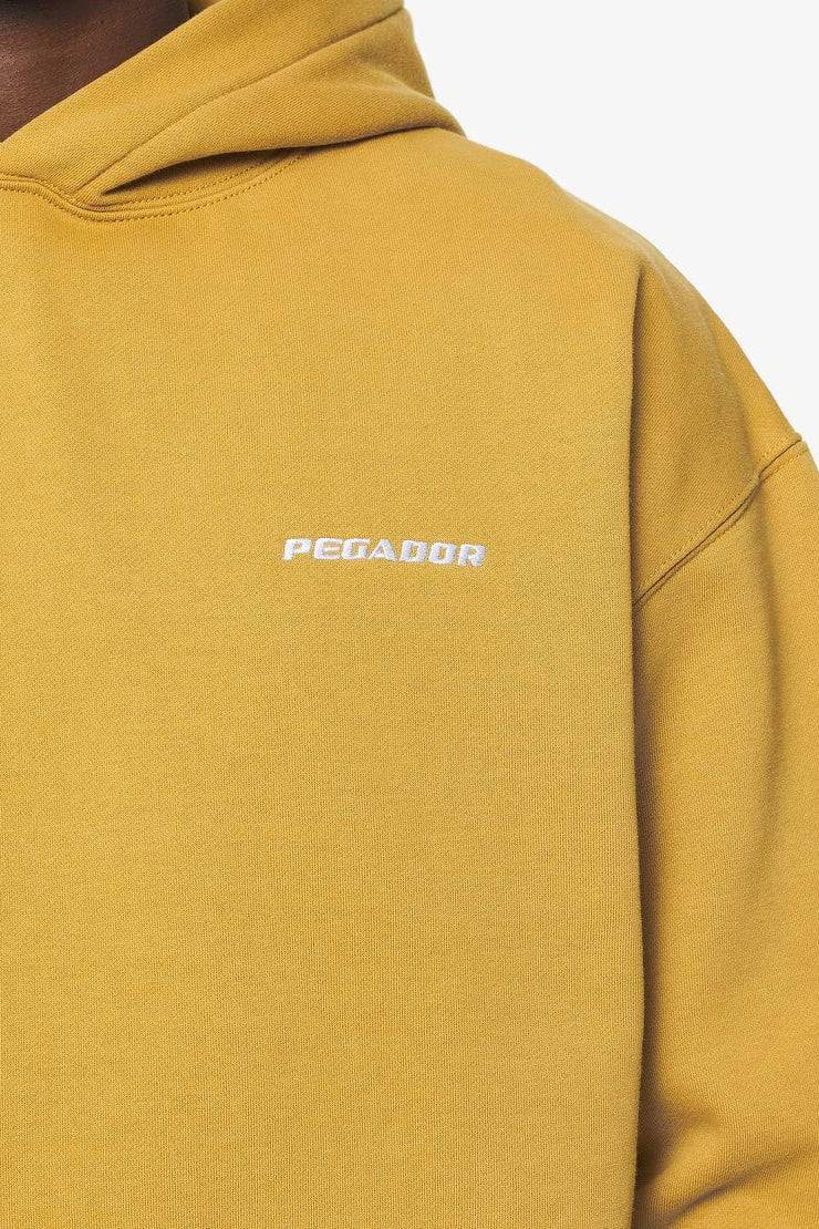 Pegador Logo Oversized Hoodie Vintage Washed Mustard