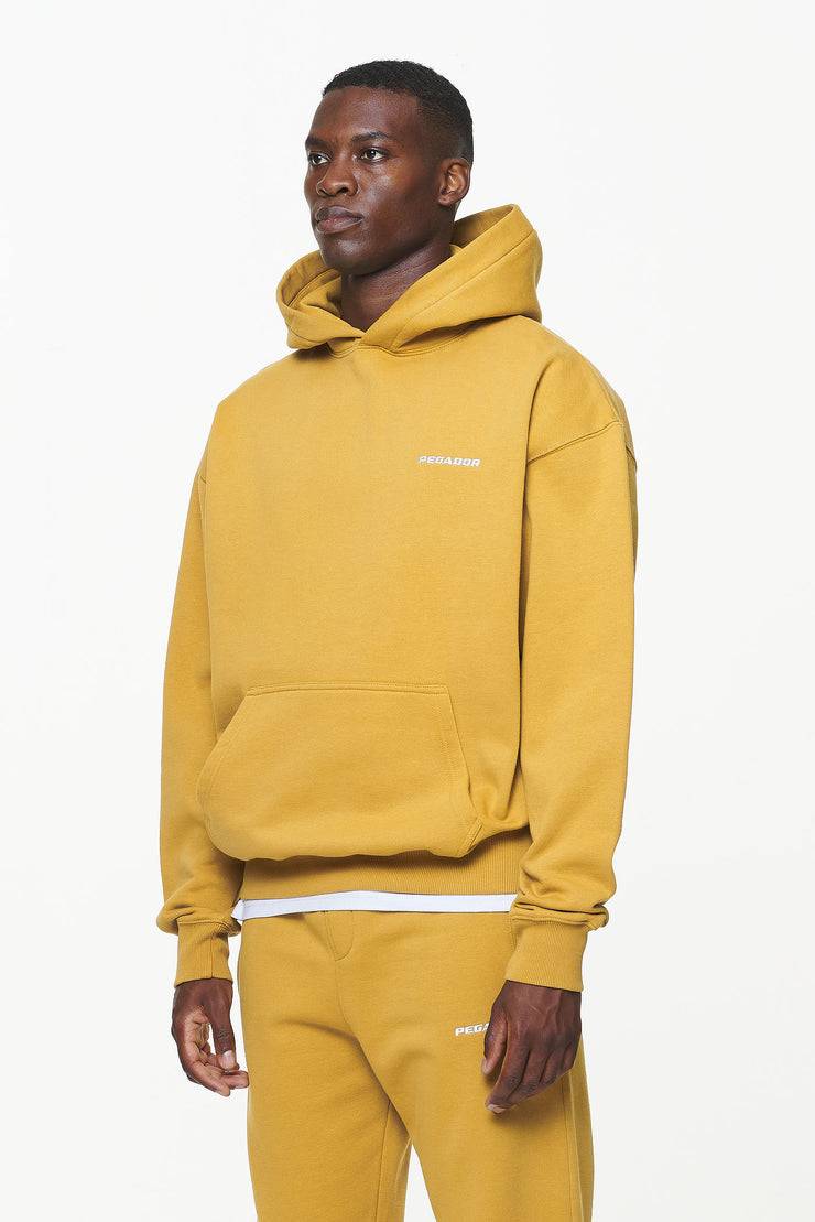 Pegador Logo Oversized Hoodie Vintage Washed Mustard