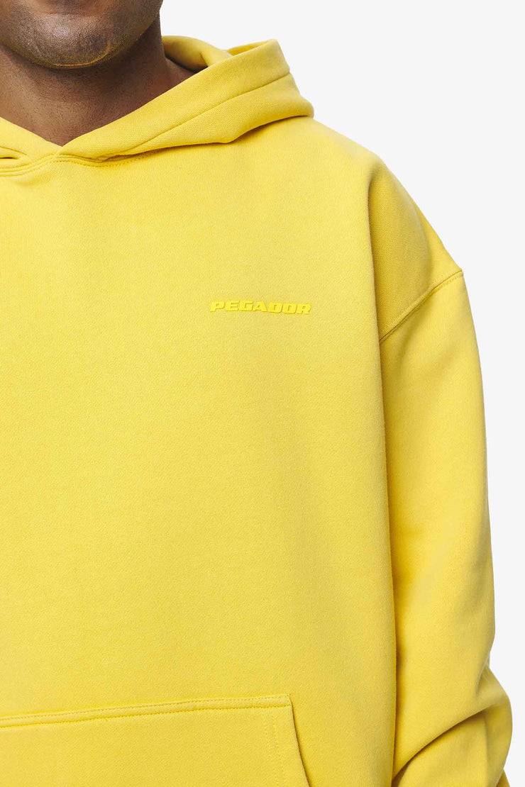 Pegador Logo Oversized Hoodie Vintage Washed Solar Yellow Gum