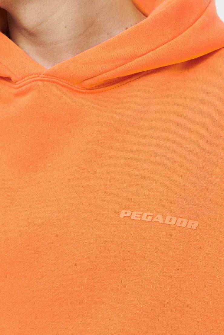 Pegador Logo Oversized Hoodie Vintage Washed Sunrise Orange Gum