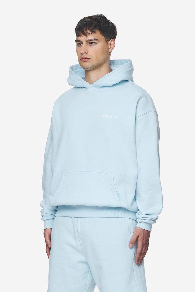 Pegador Logo Oversized Hoodie Washed Baby Blue White Gum