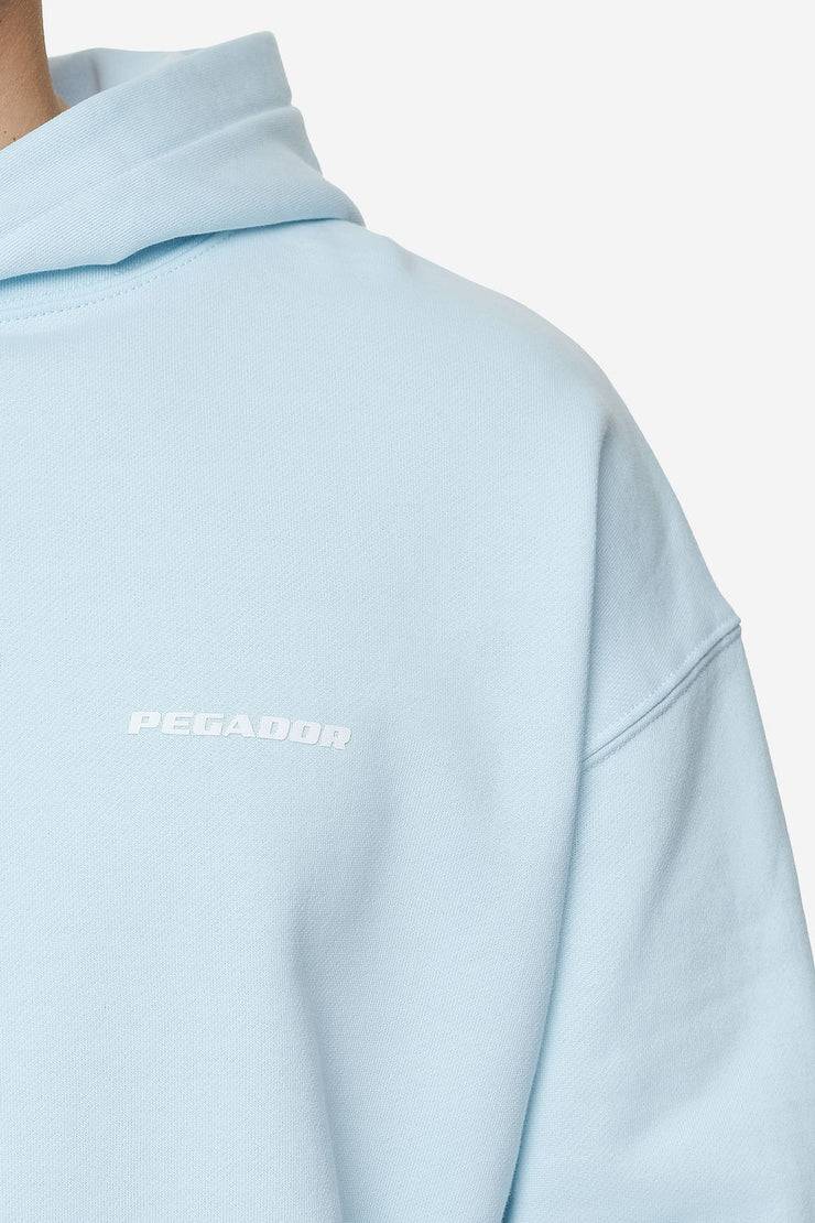 Pegador Logo Oversized Hoodie Washed Baby Blue White Gum
