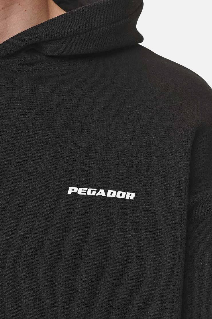 Pegador Logo Oversized Hoodie Washed Black White Gum