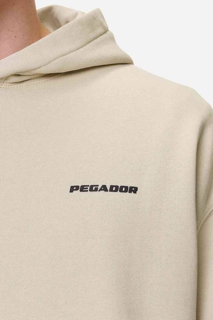 Pegador Logo Oversized Hoodie Washed Desert Sand Black Gum