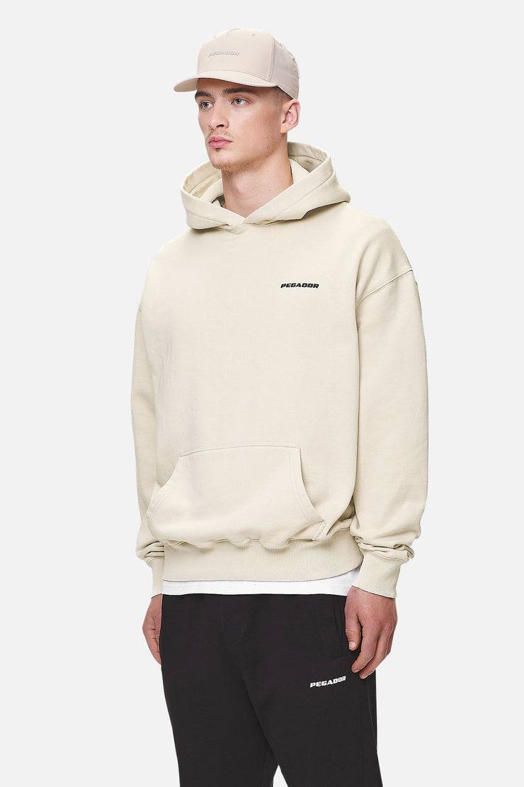 Pegador Logo Oversized Hoodie Washed Desert Sand Black Gum