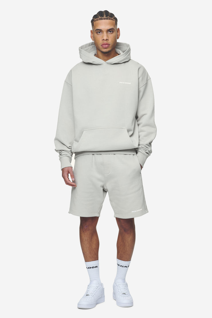 Pegador Logo Oversized Hoodie Washed Pearl Grey White Gum