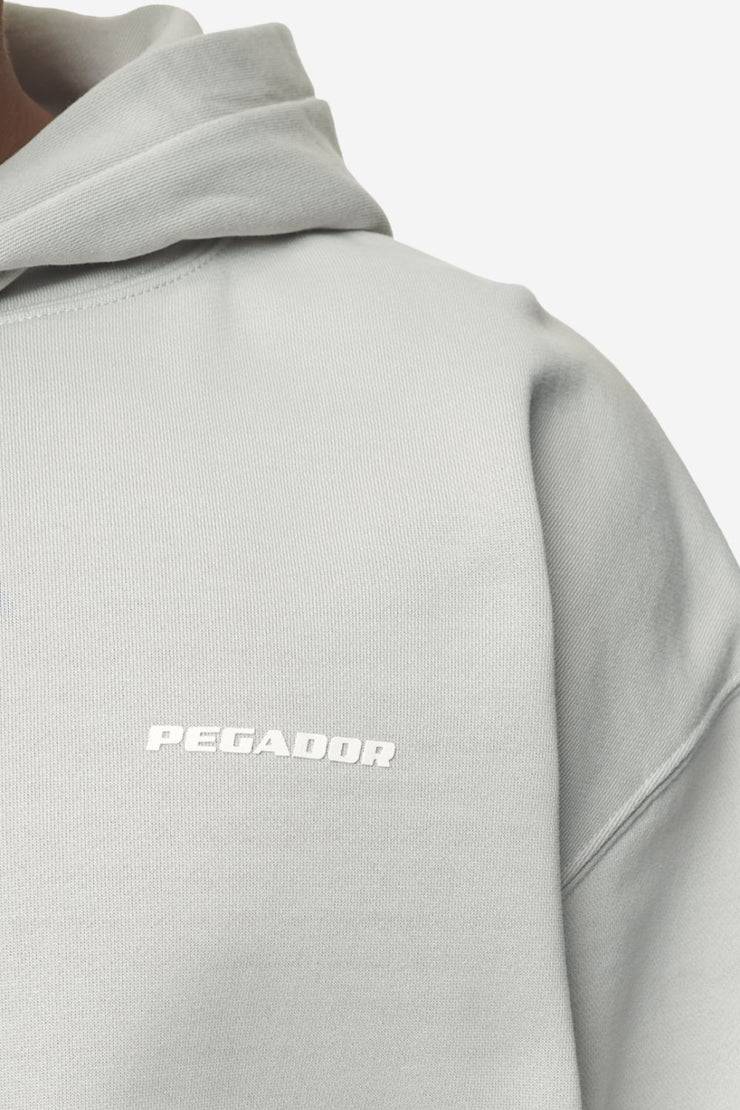 Pegador Logo Oversized Hoodie Washed Pearl Grey White Gum