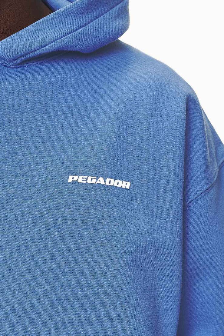 Pegador Logo Oversized Hoodie Washed Retro Blue White Gum