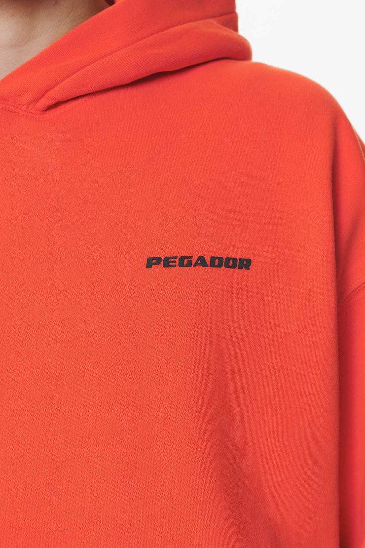Pegador Logo Oversized Hoodie Washed Signal Red Gum