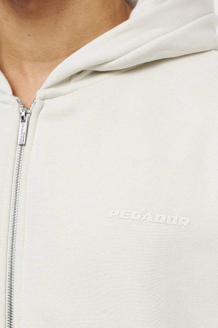 Pegador Logo Oversized Sweat Jacket Vintage Washed Angels Cream Gum
