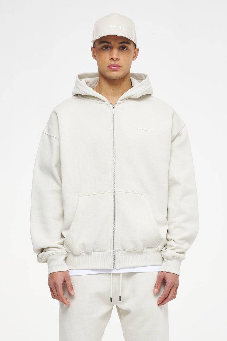 Pegador Logo Oversized Sweat Jacket Vintage Washed Angels Cream Gum