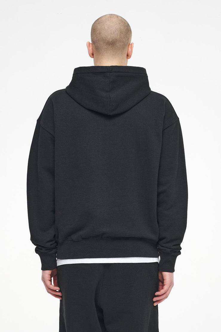 Pegador Logo Oversized Sweat Jacket Vintage Washed Black Ink Gum