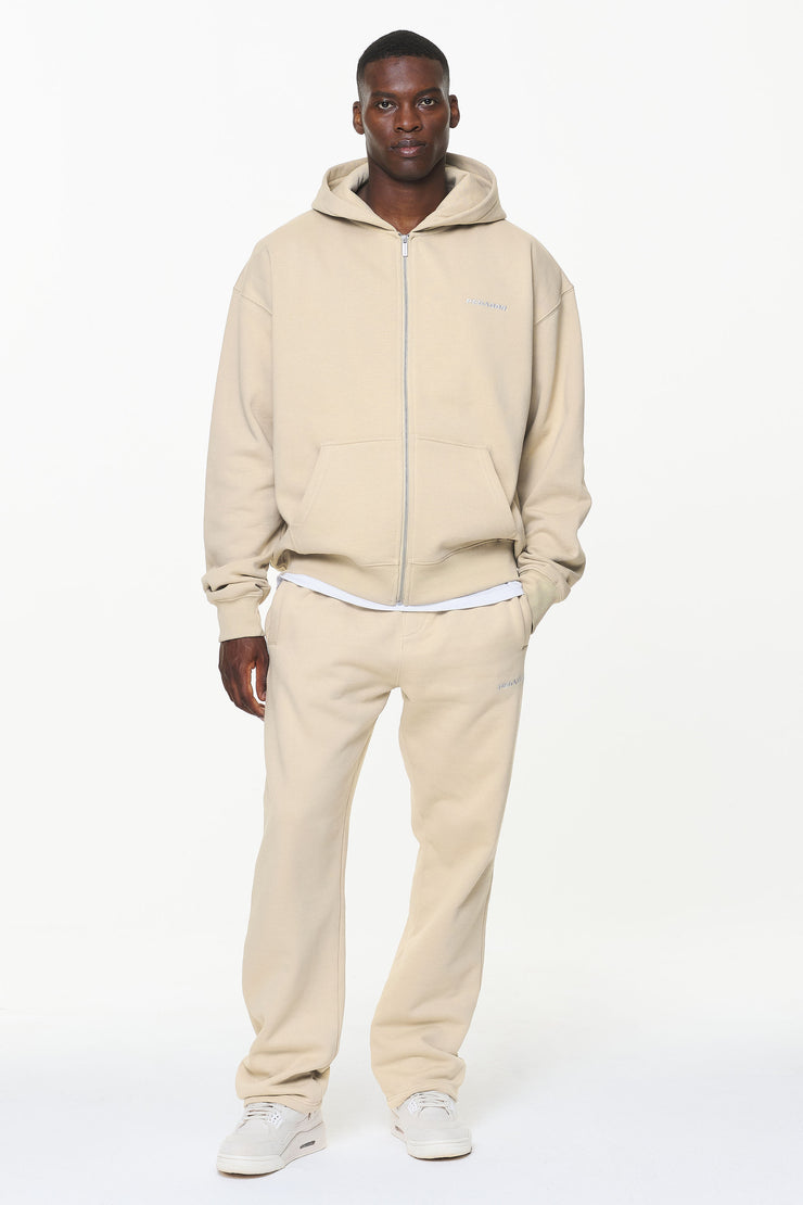 Pegador Logo Oversized Sweat Jacket Vintage Washed Kingdom Beige