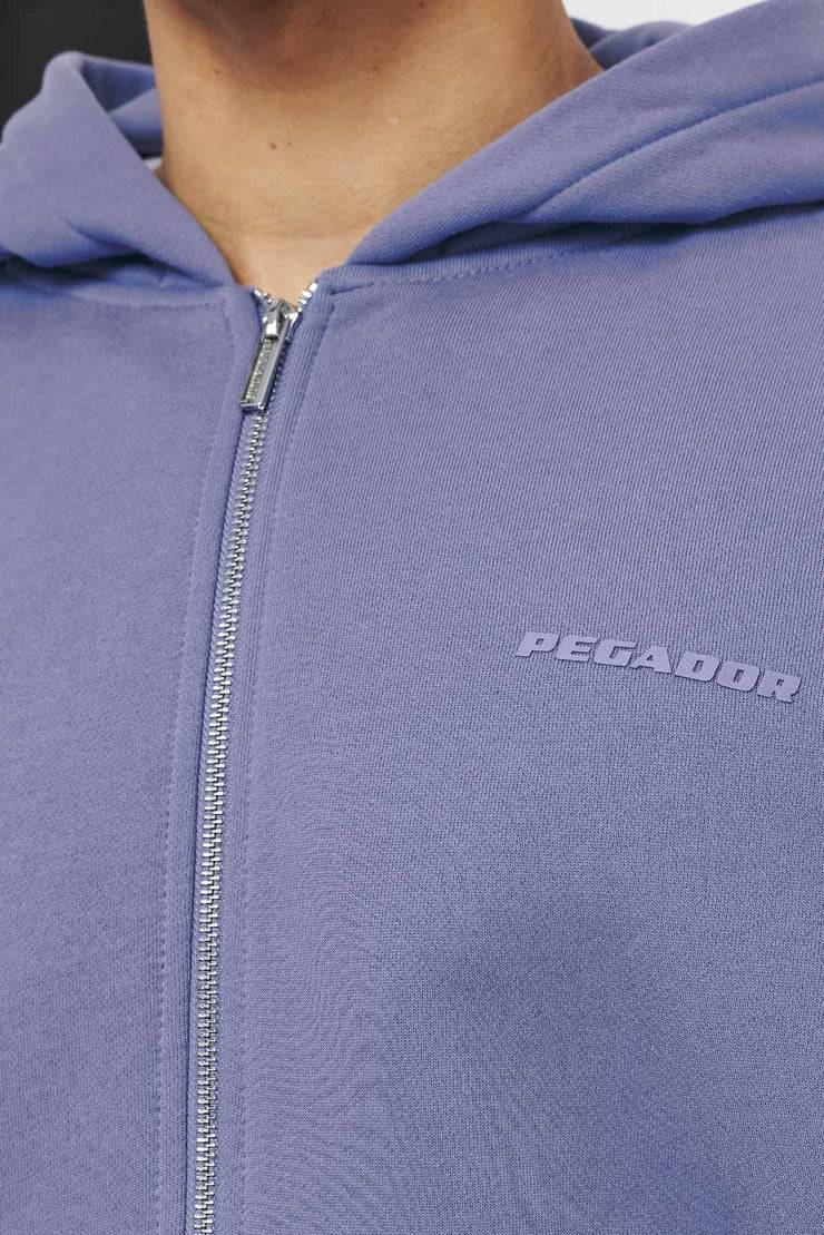 Pegador Logo Oversized Sweat Jacket Vintage Washed Magic Violet Gum