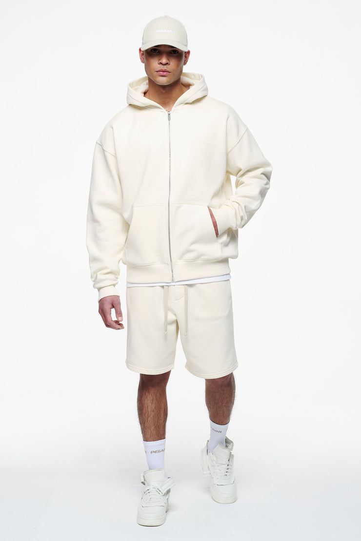 Pegador Logo Oversized Sweat Jacket Vintage Washed Unbleached Gum