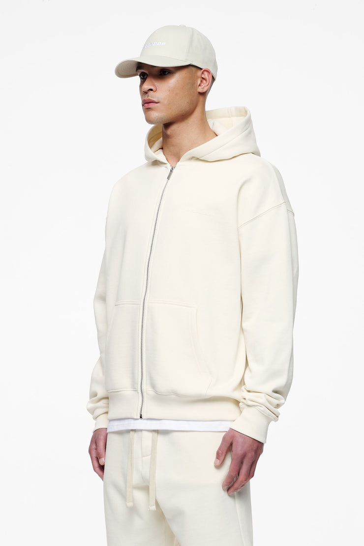 Pegador Logo Oversized Sweat Jacket Vintage Washed Unbleached Gum