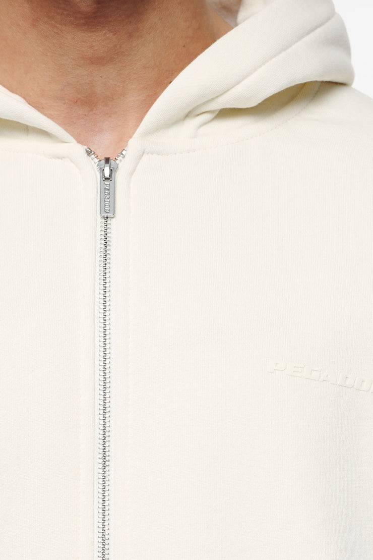 Pegador Logo Oversized Sweat Jacket Vintage Washed Unbleached Gum