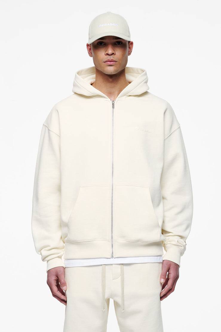 Pegador Logo Oversized Sweat Jacket Vintage Washed Unbleached Gum