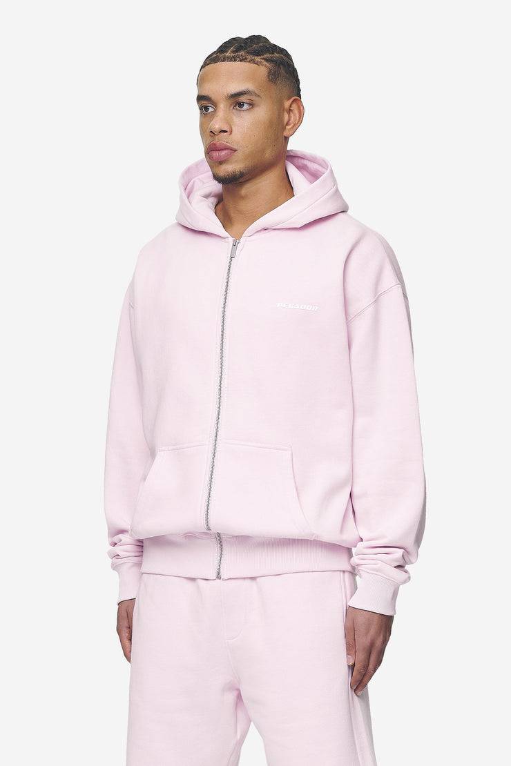 Pegador Logo Oversized Sweat Jacket Washed Bubblegum White Gum