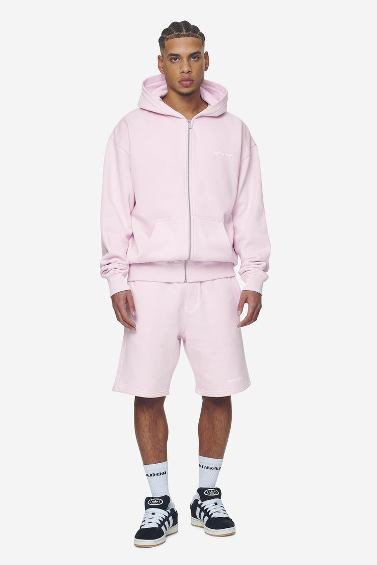 Pegador Logo Oversized Sweat Jacket Washed Bubblegum White Gum