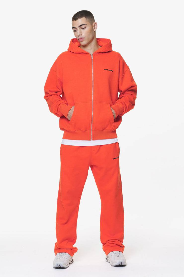 Pegador Logo Oversized Sweat Jacket Washed Signal Red Gum