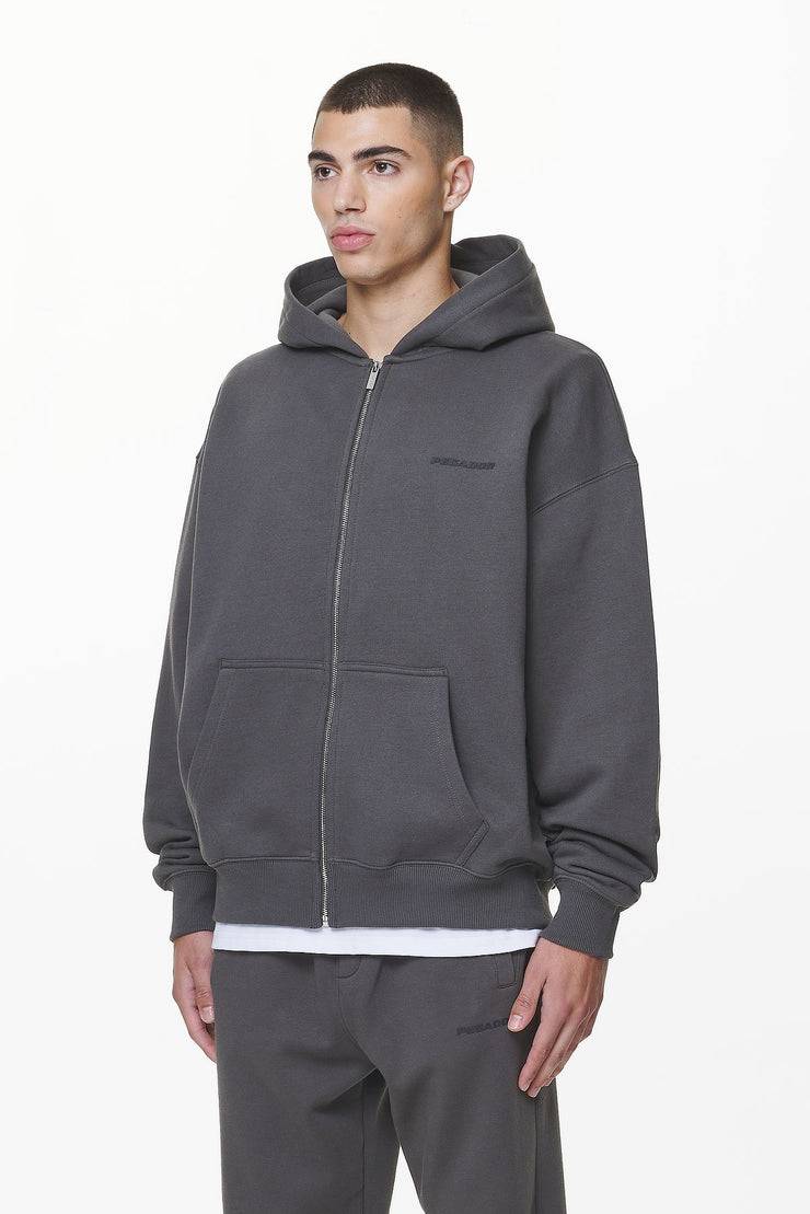 Pegador Logo Oversized Sweat Jacket Washed Volcano Grey Gum
