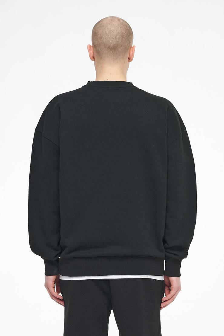 Pegador Logo Oversized Sweater Vintage Washed Black Ink Gum