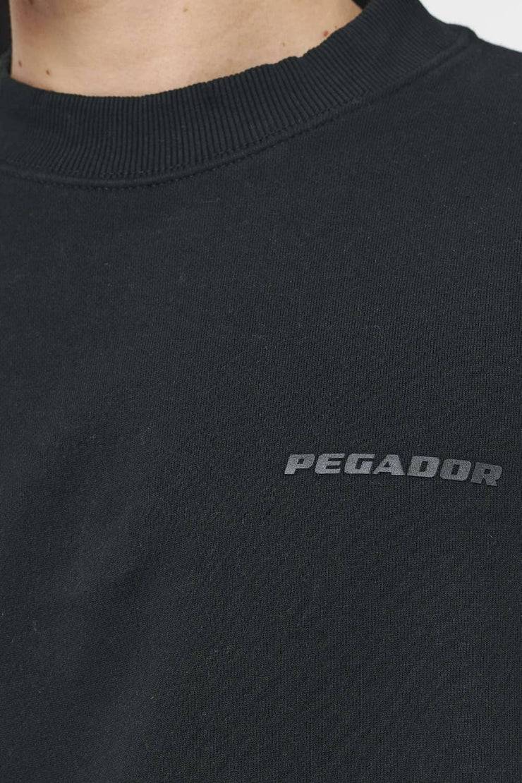 Pegador Logo Oversized Sweater Vintage Washed Black Ink Gum