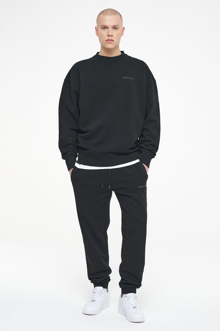 Pegador Logo Oversized Sweater Vintage Washed Black Ink Gum
