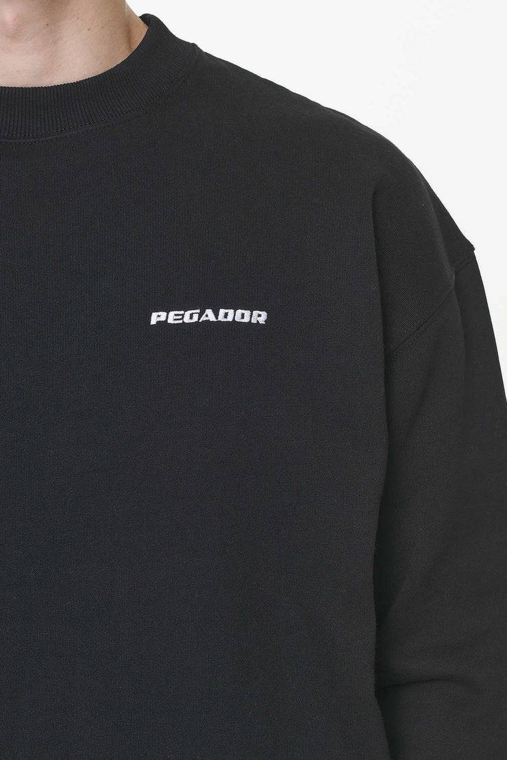 Pegador Logo Oversized Sweater Vintage Washed Onyx Black