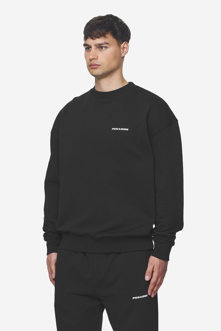 Pegador Logo Oversized Sweater Washed Black White Gum