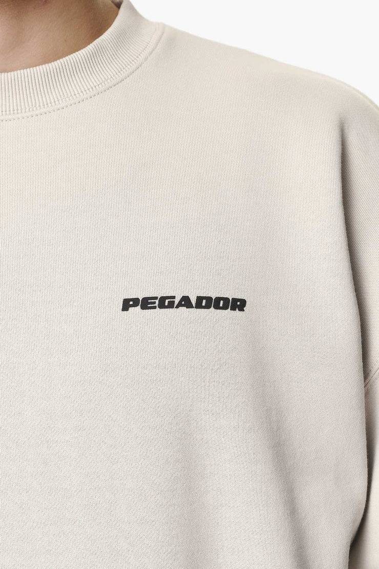 Pegador Logo Oversized Sweater Washed Dust Cream Gum