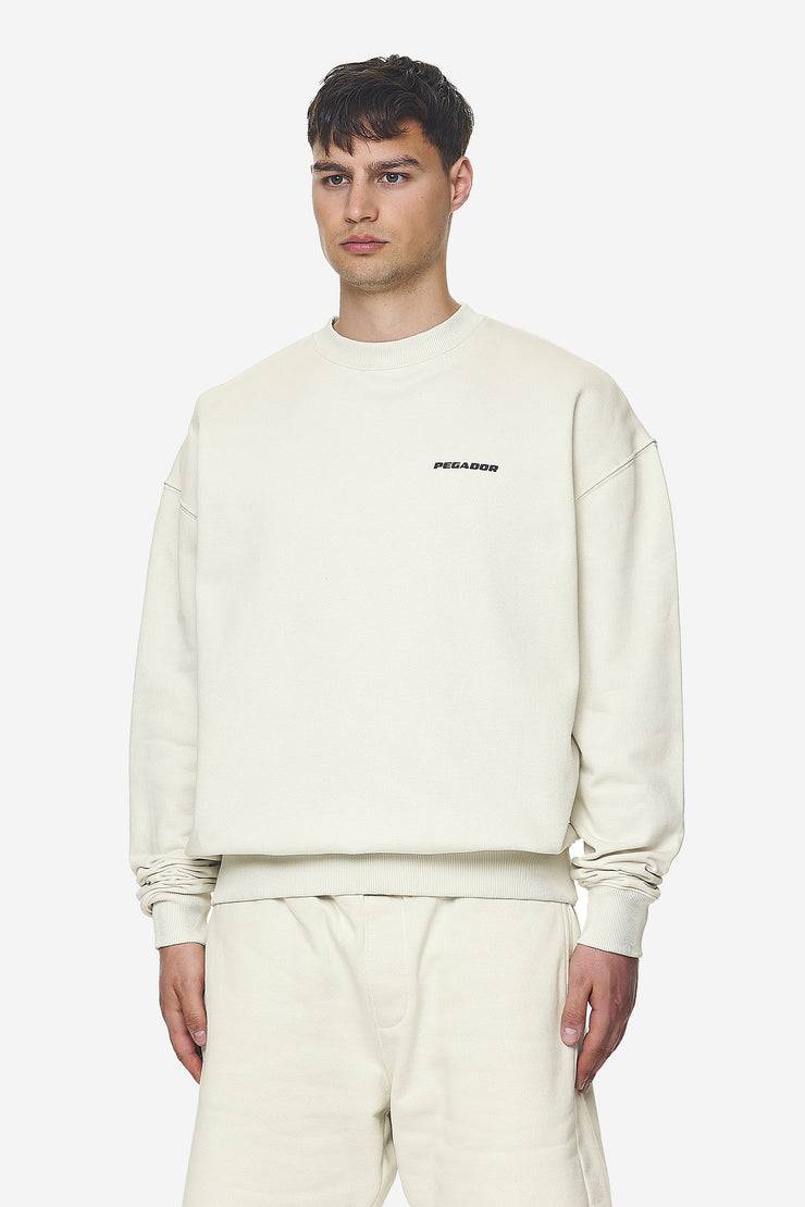 Pegador Logo Oversized Sweater Washed Salty Cream Black Gum