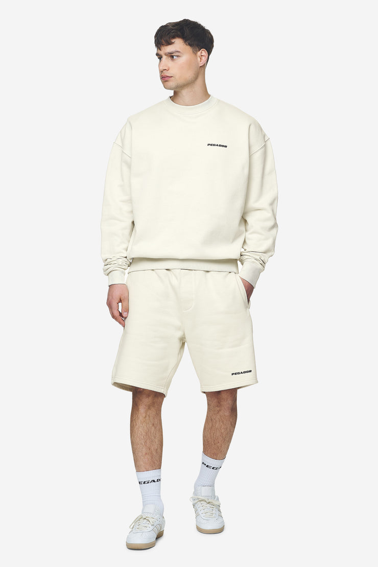 Pegador Logo Oversized Sweater Washed Salty Cream Black Gum