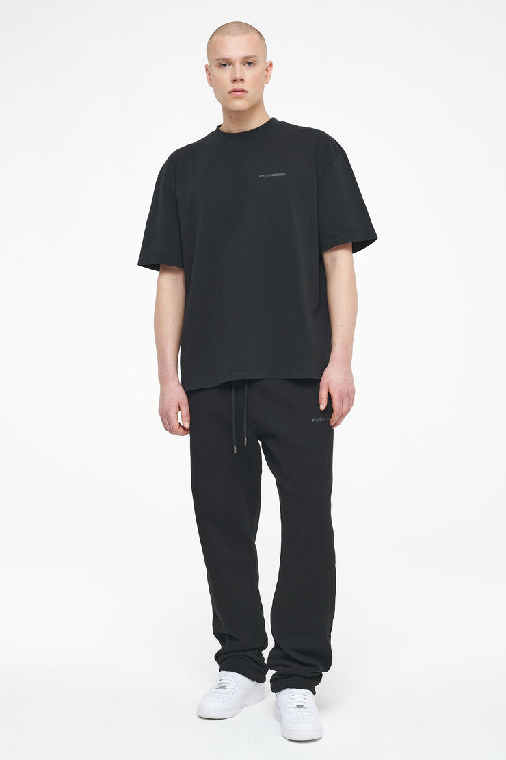 Pegador Logo Oversized Tee Vintage Washed Black Ink Gum