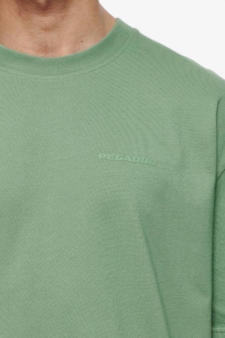 Pegador Logo Oversized Tee Vintage Washed Cypress Green Gum
