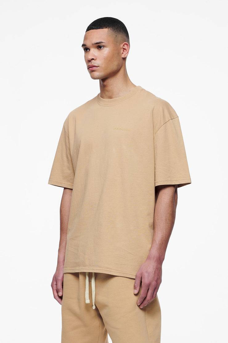 Pegador Logo Oversized Tee Vintage Washed Espresso Gum
