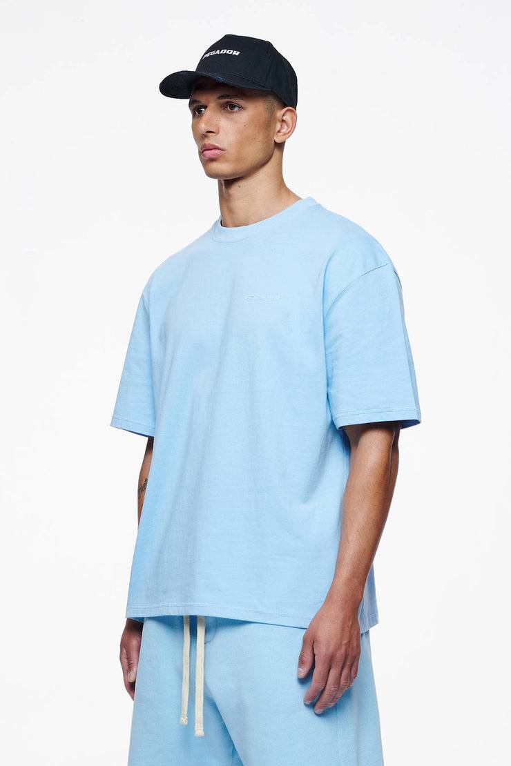 Pegador Logo Oversized Tee Vintage Washed Riviera Blue Gum