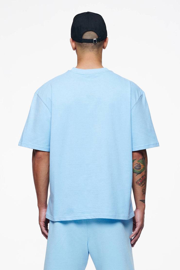 Pegador Logo Oversized Tee Vintage Washed Riviera Blue Gum