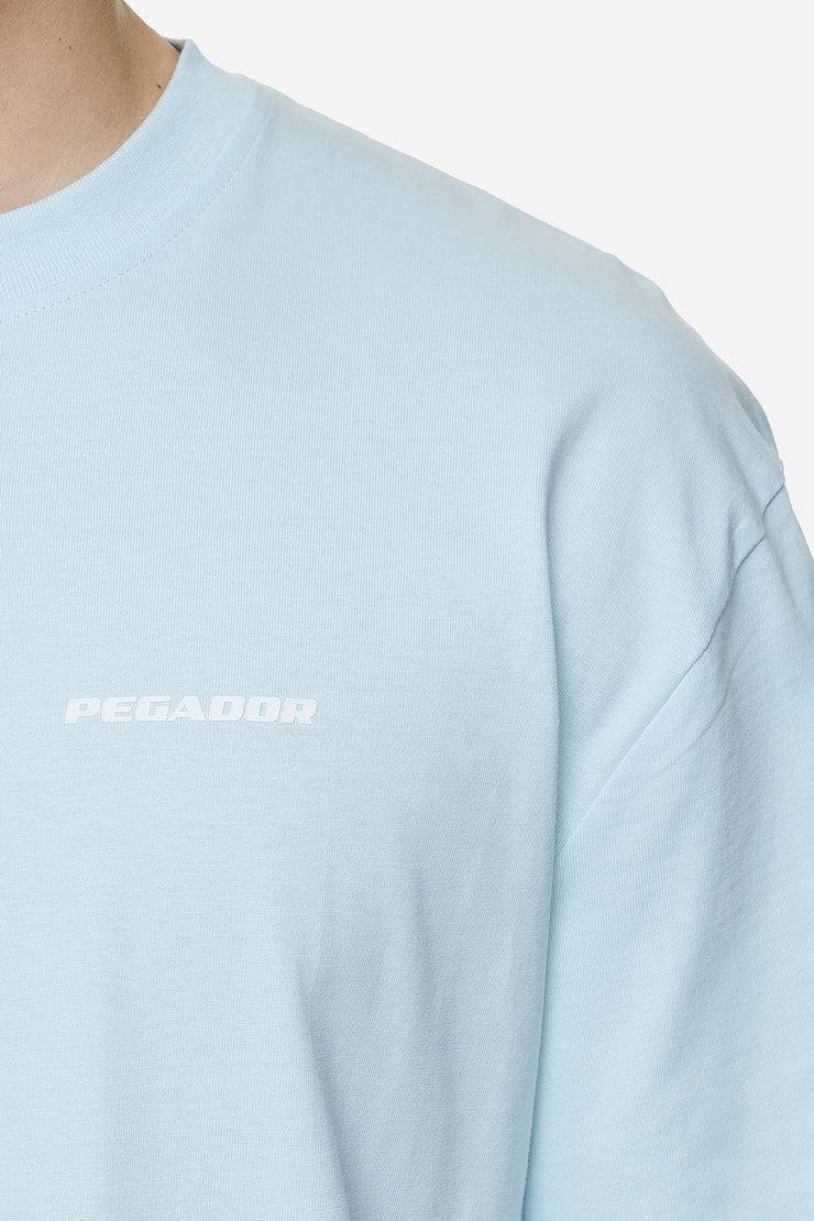 Pegador Logo Oversized Tee Washed Baby Blue White Gum