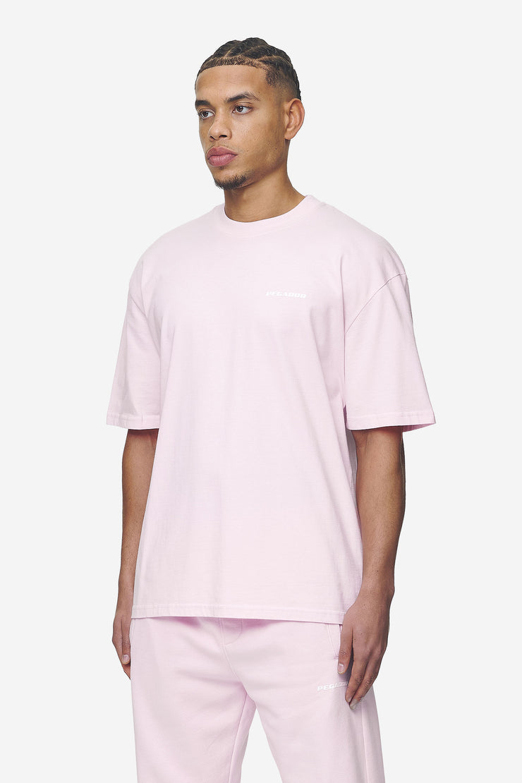 Pegador Logo Oversized Tee Washed Bubblegum White Gum
