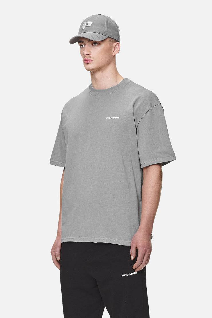 Pegador Logo Oversized Tee Washed Cool Grey White Gum