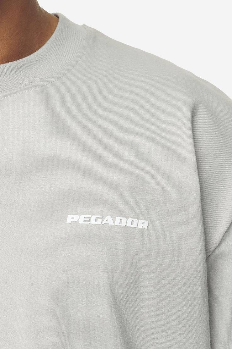 Pegador Logo Oversized Tee Washed Pearl Grey White Gum