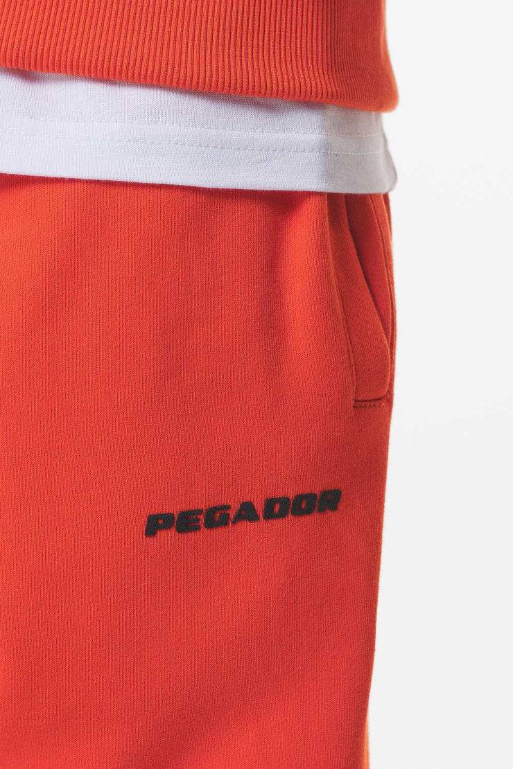 Pegador Logo Wide Sweat Pants Washed Signal Red Gum