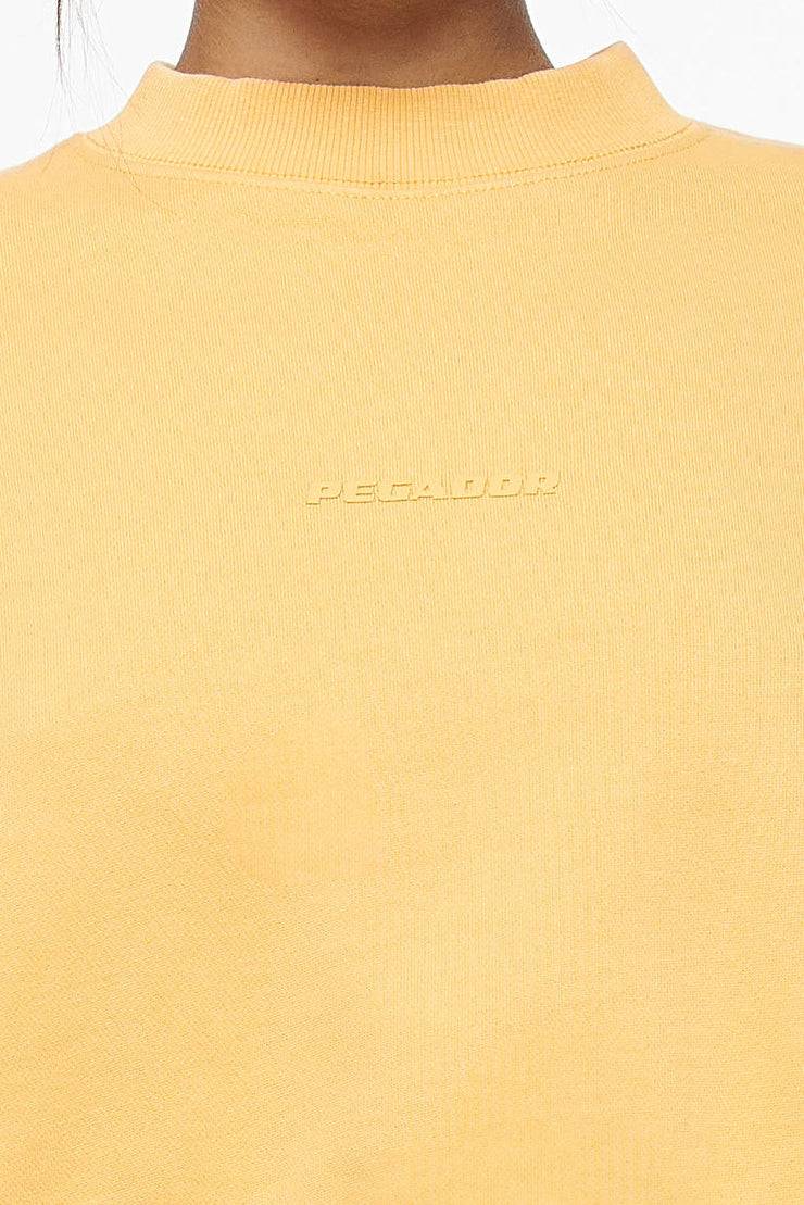 Pegador Londa Cropped Oversized Sweater Vintage Washed Golden Sun Gum