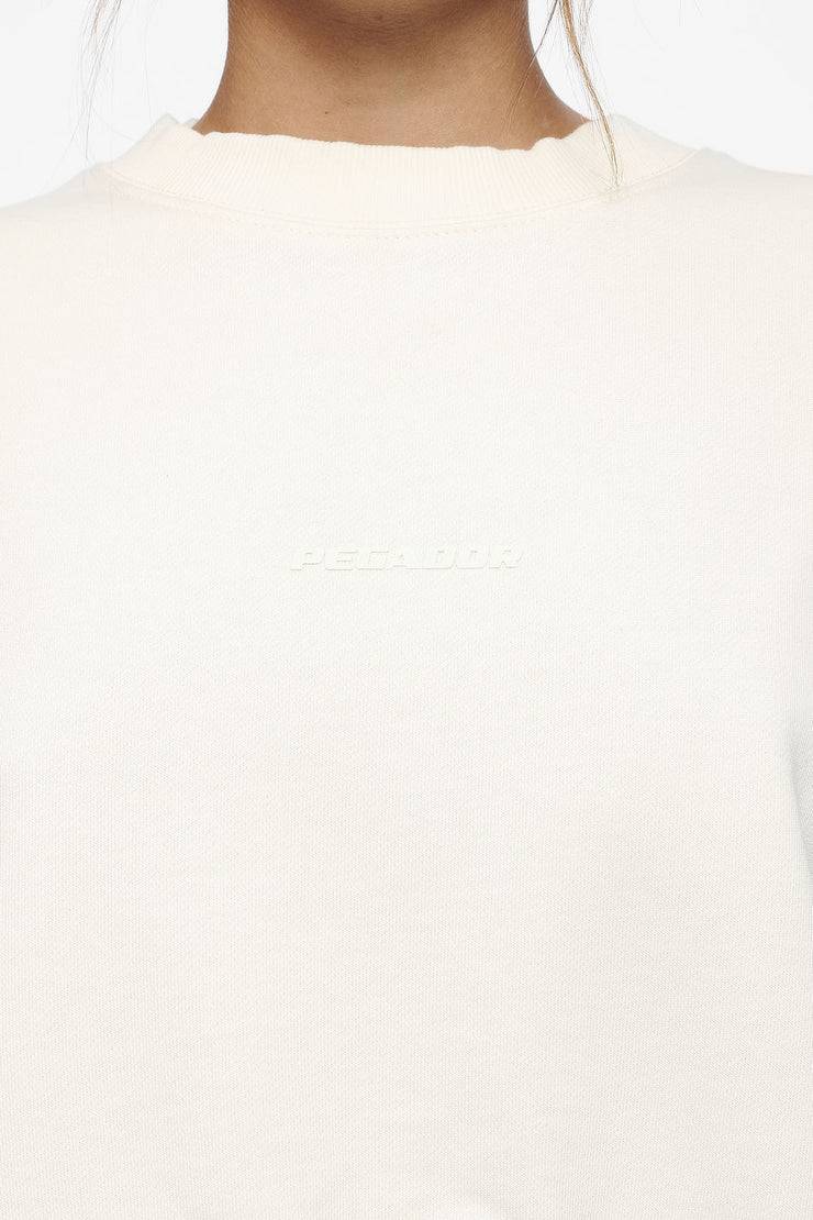 Pegador Londa Cropped Oversized Sweater Vintage Washed Unbleached Gum